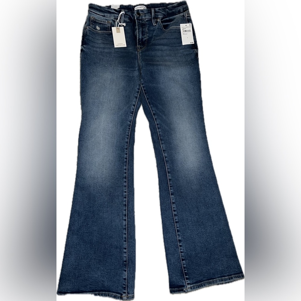 GOOD AMERICAN Bootcut Jeans PETITE GPB014T INDIGO239